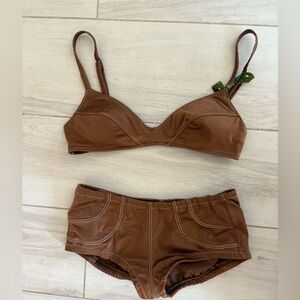 1960s Brown Bikini Set
